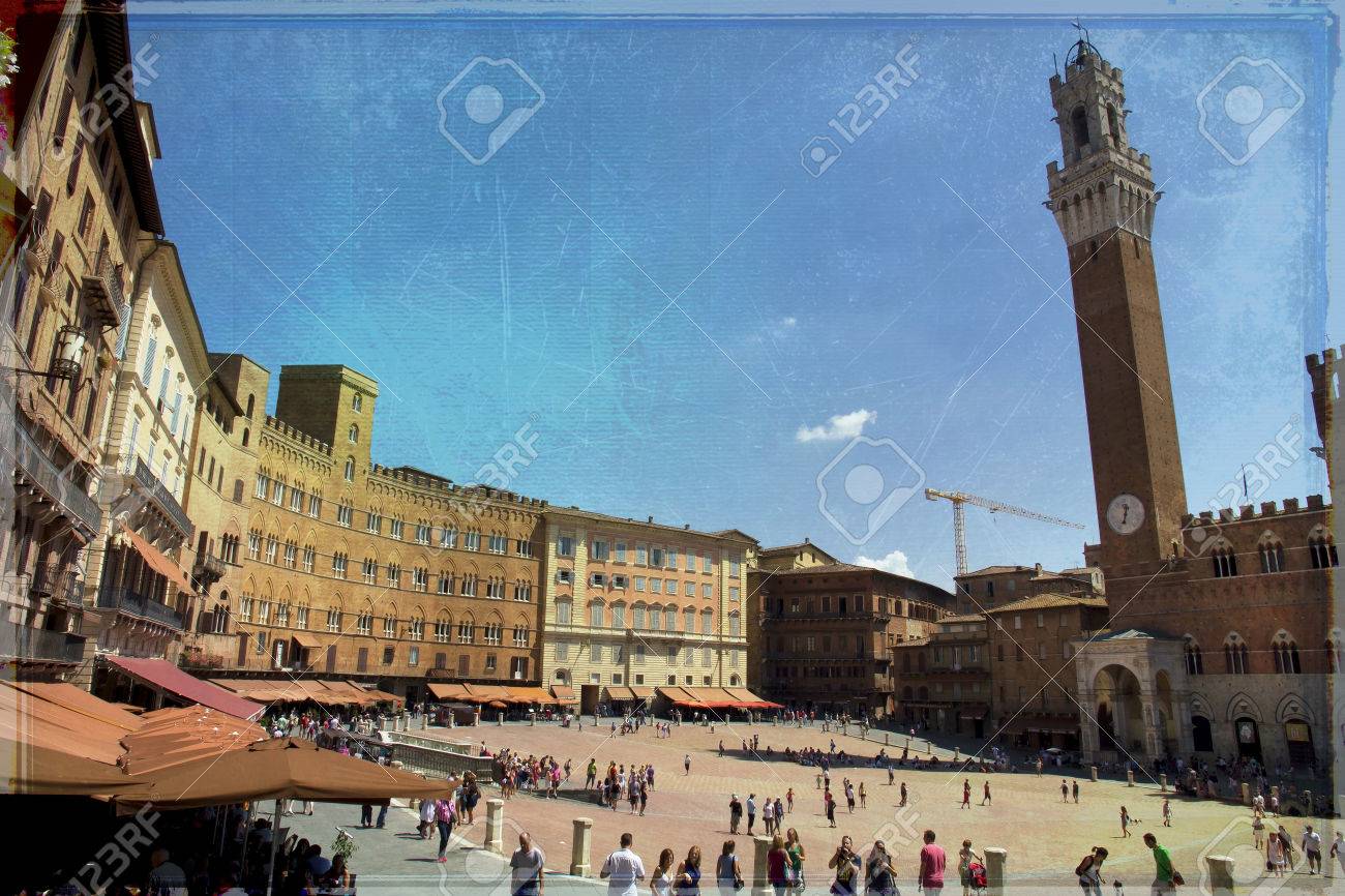 カンポ広場とマンジアの塔 シエナ イタリア の写真素材 画像素材 Image カンポ広場とマンジアの塔 シエナ イタリア の写真素材 画像素材 Image