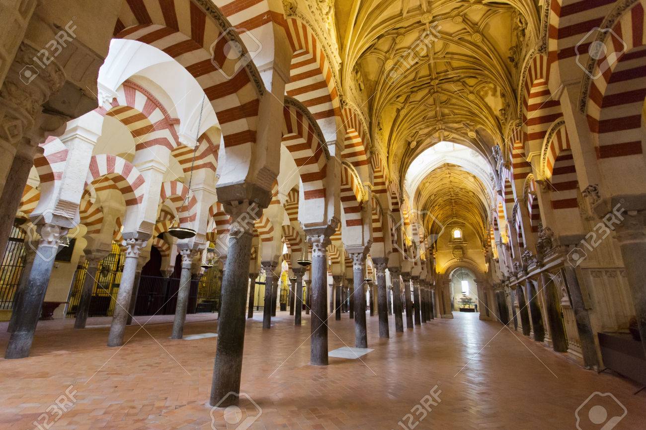 inside the grand mosque mezquita cathedral of cordoba andalusia