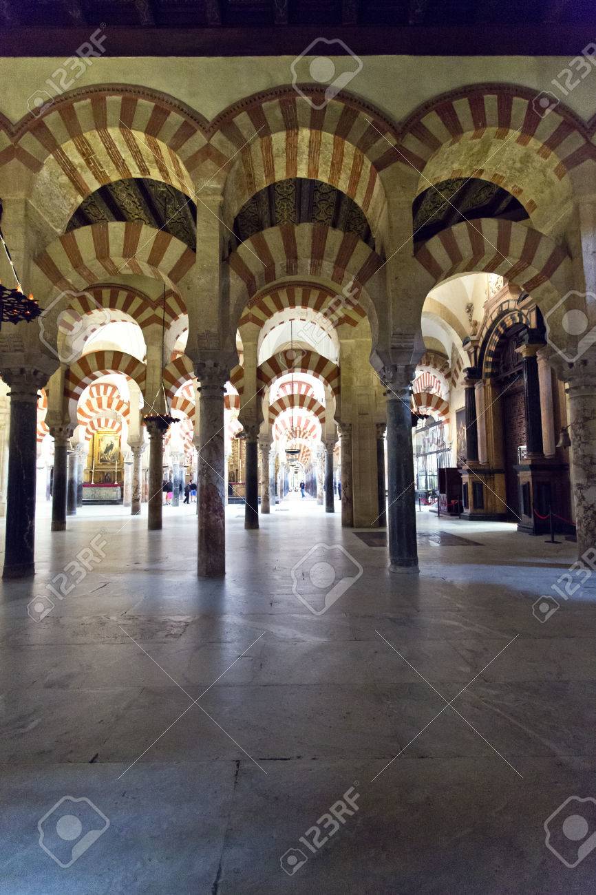 inside the grand mosque mezquita cathedral of cordoba andalusia