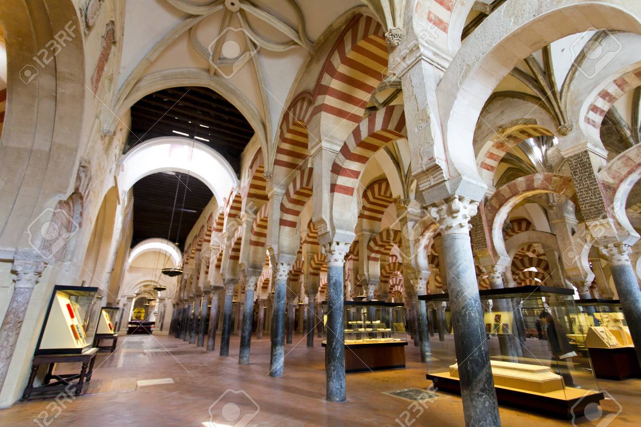 inside the grand mosque mezquita cathedral of cordoba andalusia