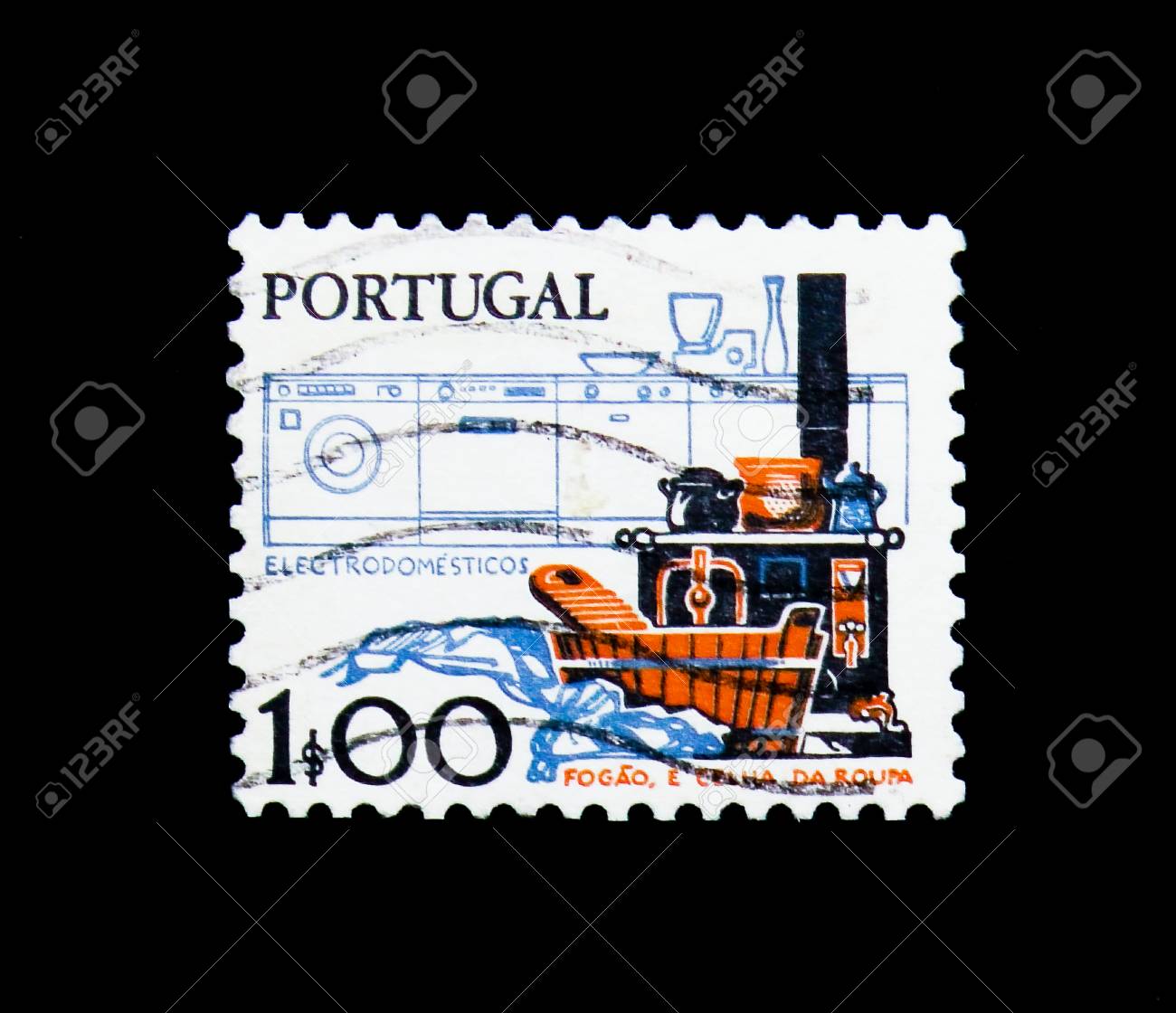 Moscow Russia November 24 2017 A Stamp Printed In Portugal