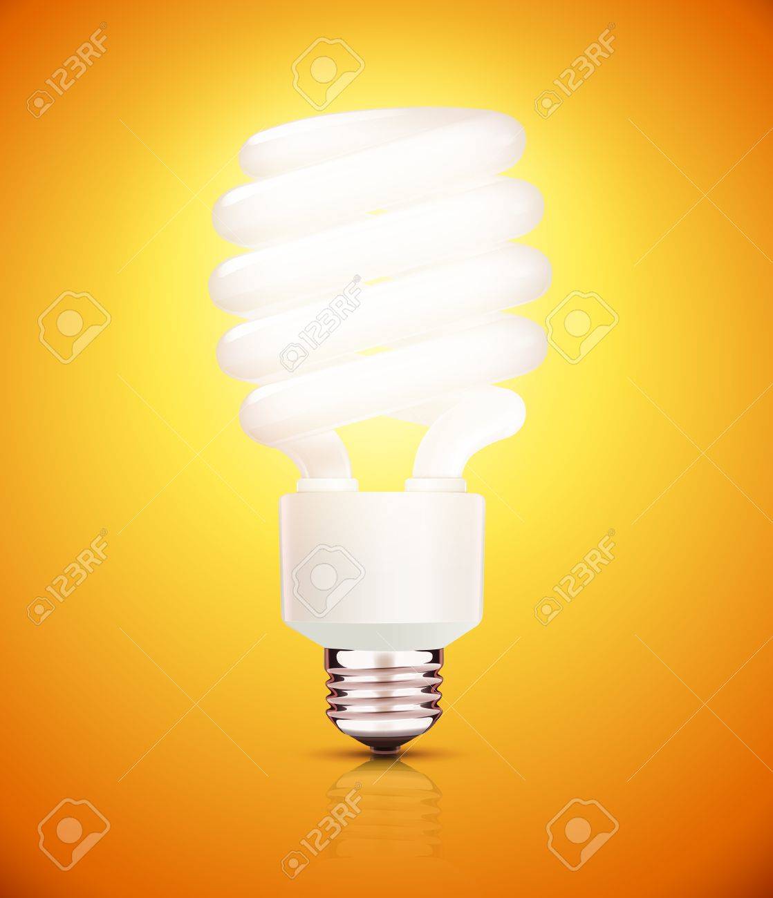 オレンジ色の背景上の上品なエネ コンパクト蛍光灯電球のベクトル イラストのイラスト素材 ベクタ Image オレンジ色の背景上の上品なエネ コンパクト蛍光灯電球のベクトル イラストのイラスト素材 ベクタ Image