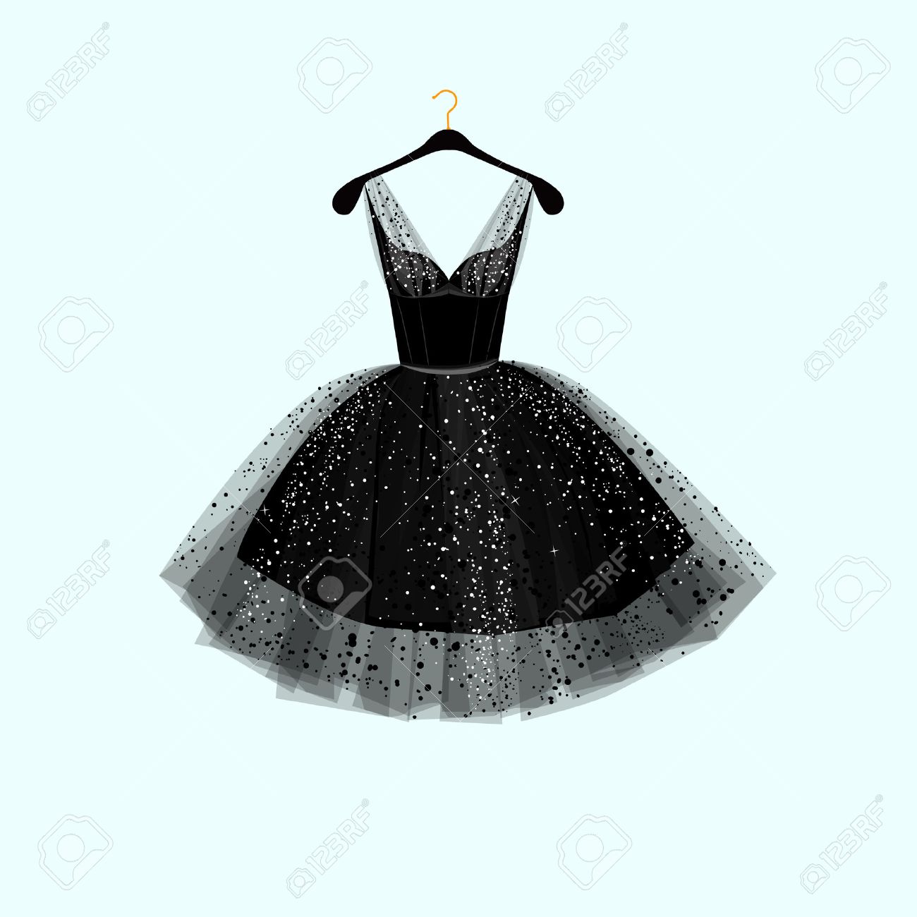 Little black dress. Vector illustration - 53118365 Little black dress. Vector illustration - 53118365