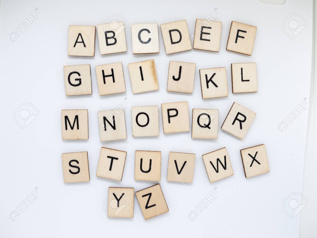 The Whole English Alphabet Laid Out With Wooden Letter Tiles Stock Photo Picture And Royalty Free Image Image 86028963