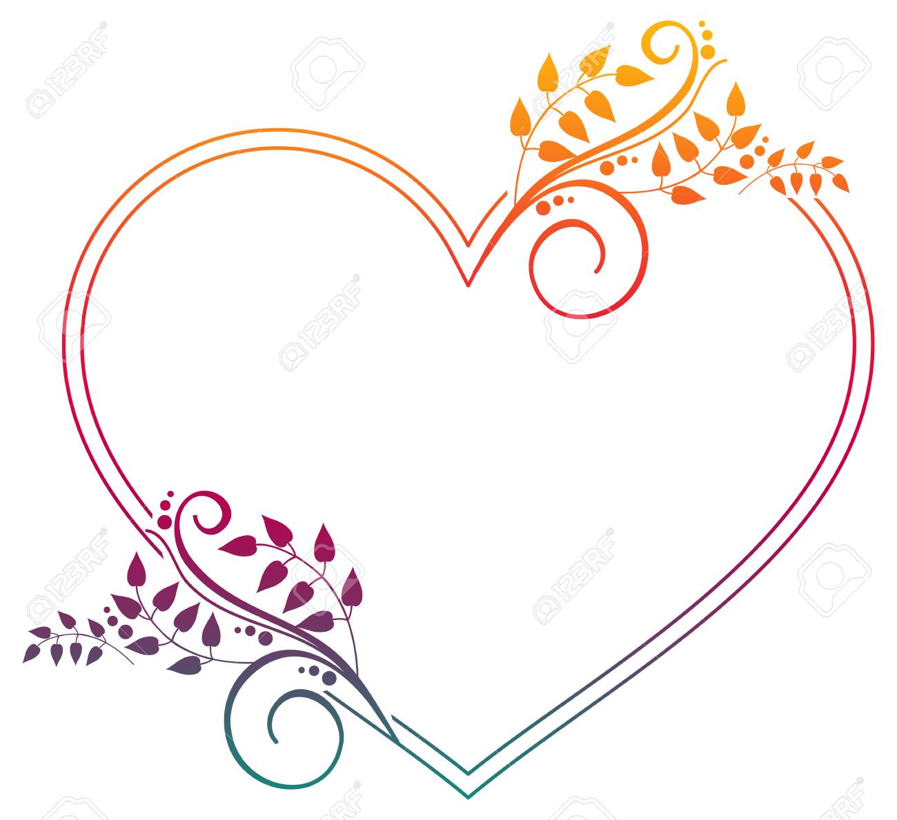 Heart Shaped Frame With Gradient Fill Raster Clip Art Stock Photo Picture And Royalty Free Image Image