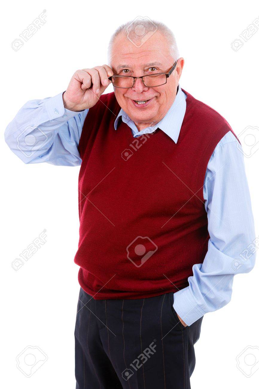 Lachelnd Glucklich Altere Alte Mann Auf Der Suche Auf Die Kamera Und Halt Die Glaser Rechten Hand Isoliert Auf Weissem Hintergrund Lizenzfreie Fotos Bilder Und Stock Fotografie Image 36950701