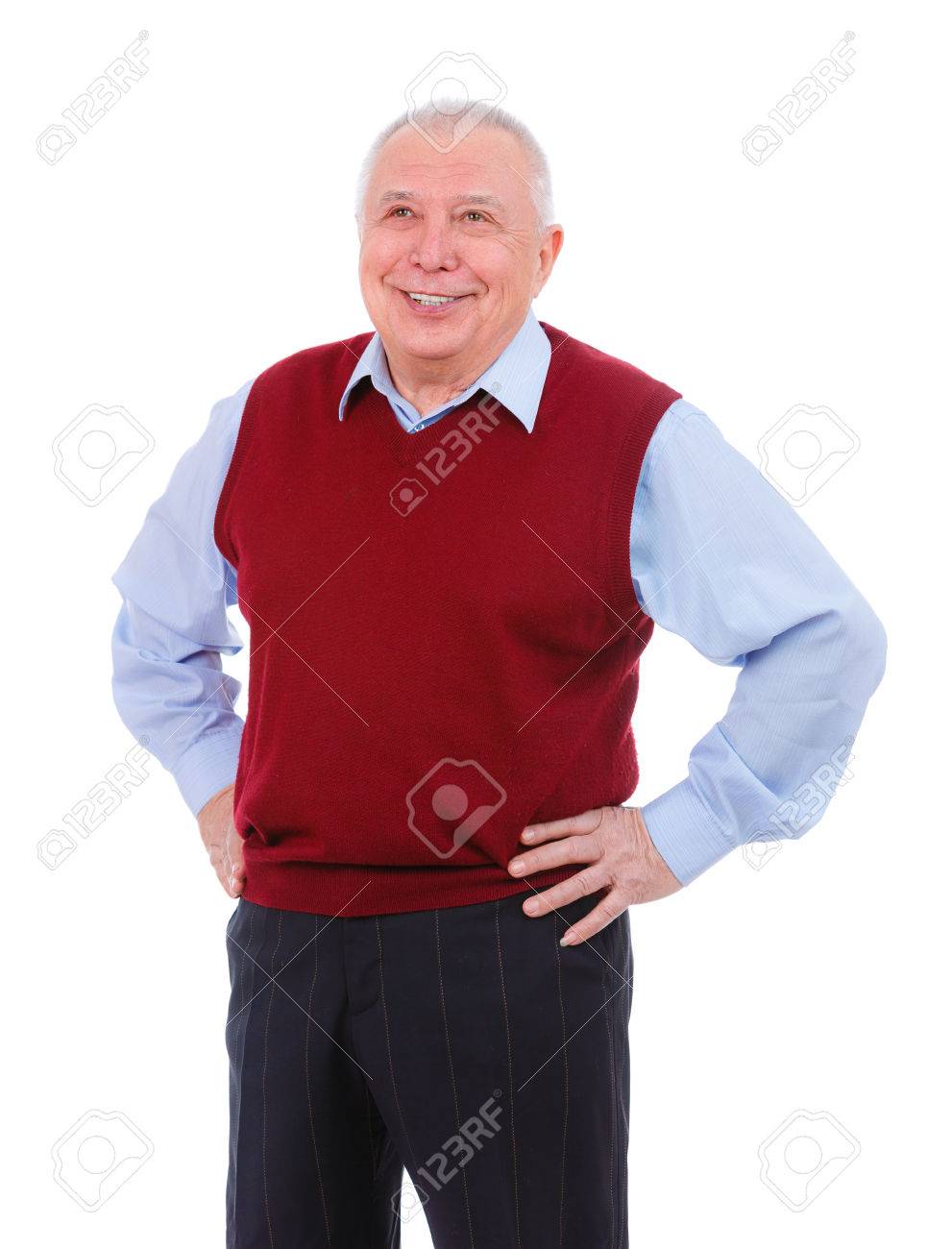 old man sweater vest