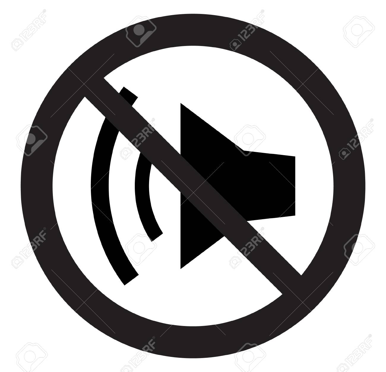 音が出ない のイラスト素材 ベクタ Image