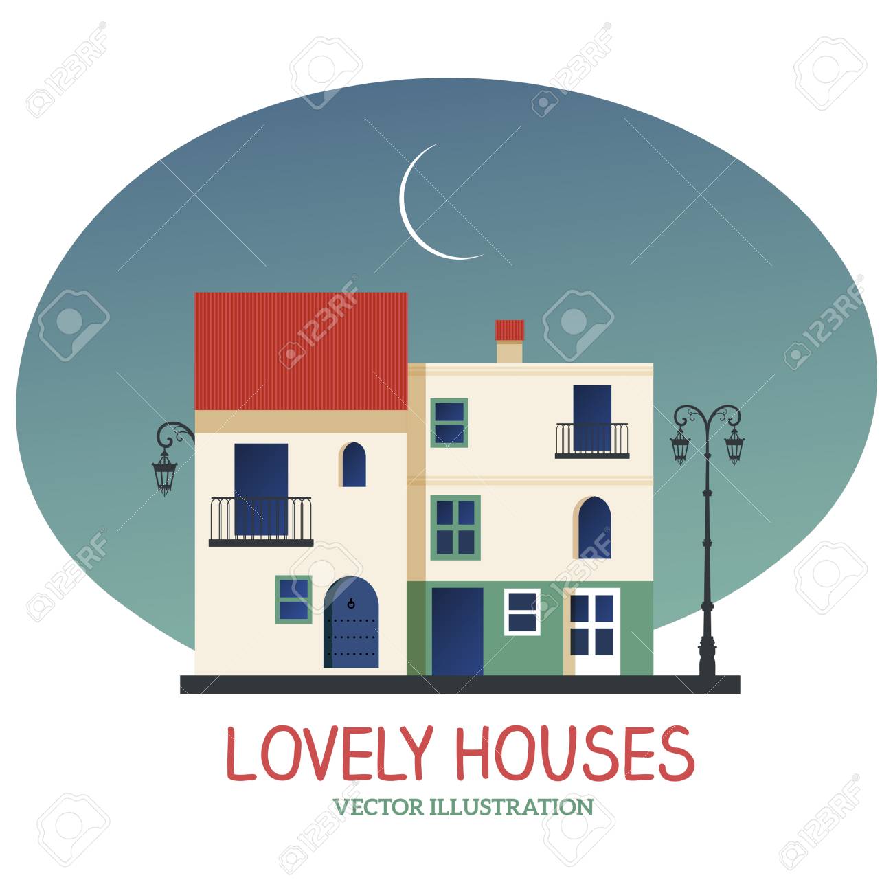 月の下で素敵な家 ベクター グラフィックは 白い背景で隔離 のイラスト素材 ベクタ Image 6930 月の下で素敵な家 ベクター グラフィックは 白い背景で隔離 のイラスト素材 ベクタ Image 6930