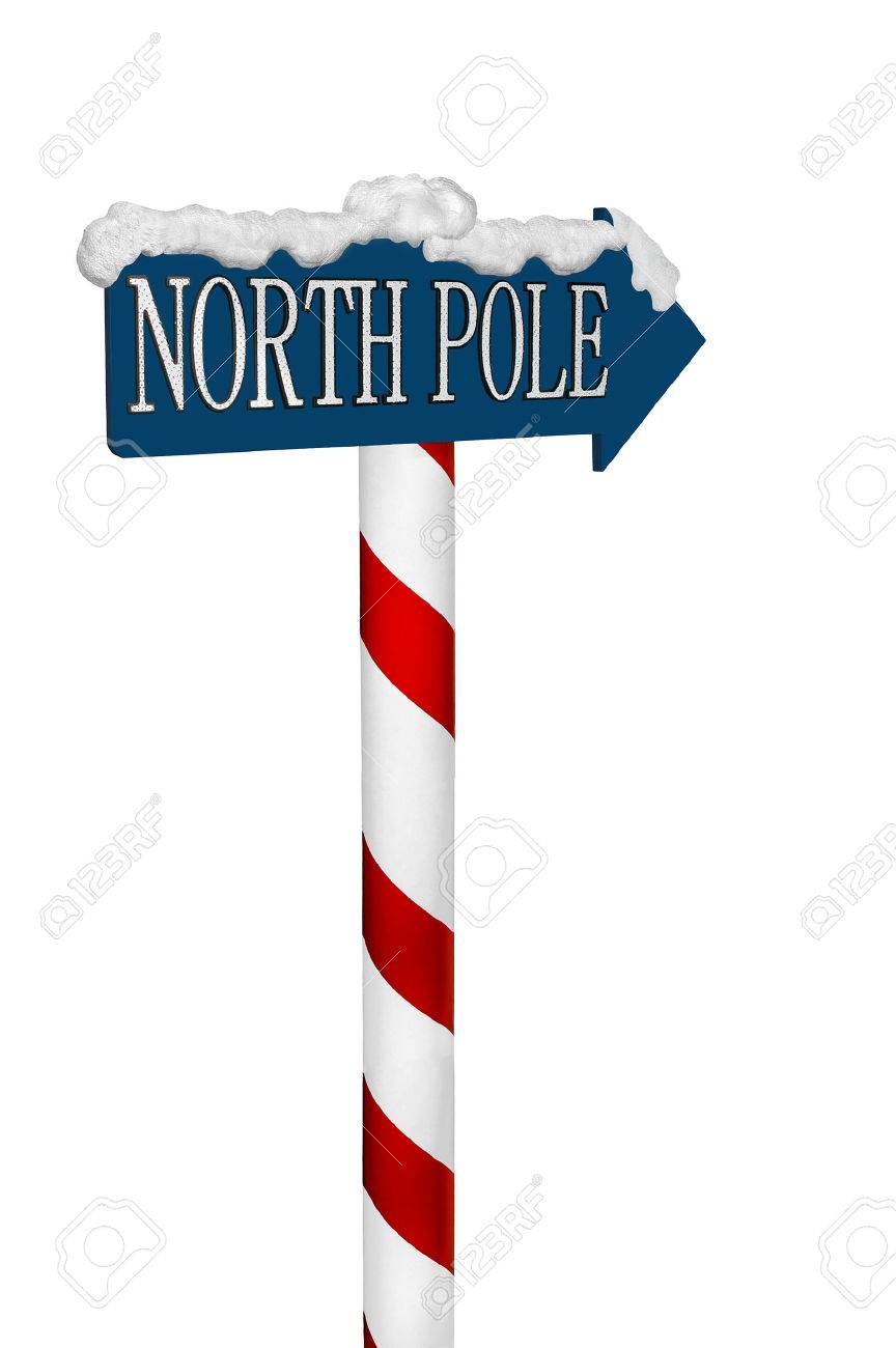 North Pole Sign Stock Photo, Picture 