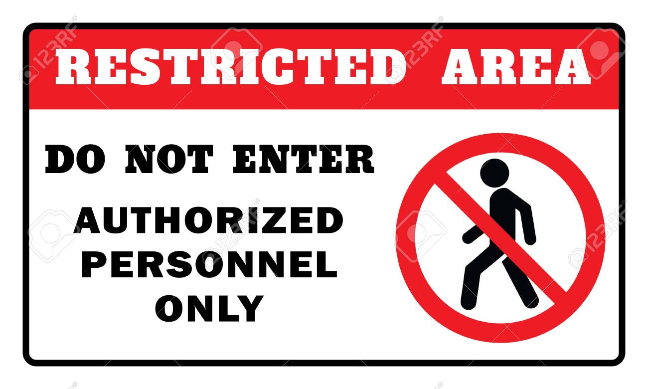 Restricted Area Sign -Do Not Enter Authorized Personnel Only Sign.Restricted Area Sign drawing by illustration - 124096517 Restricted Area Sign -Do Not Enter Authorized Personnel Only Sign.Restricted Area Sign drawing by illustration - 124096517