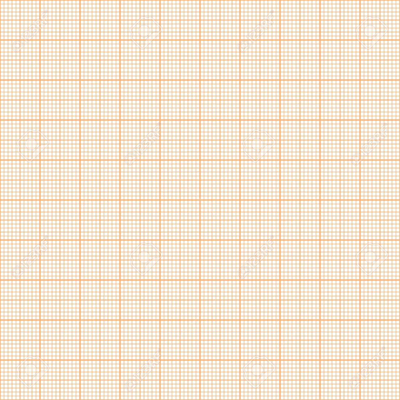 vector orange metric graph paper seamless pattern 1mm grid accented