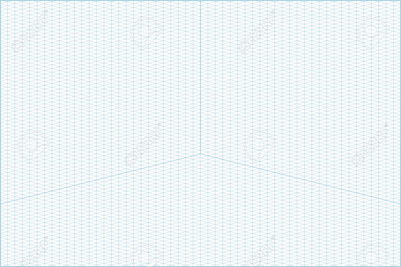 a vector blue wide angle isometric grid graph paper horizontal isometric graph paper