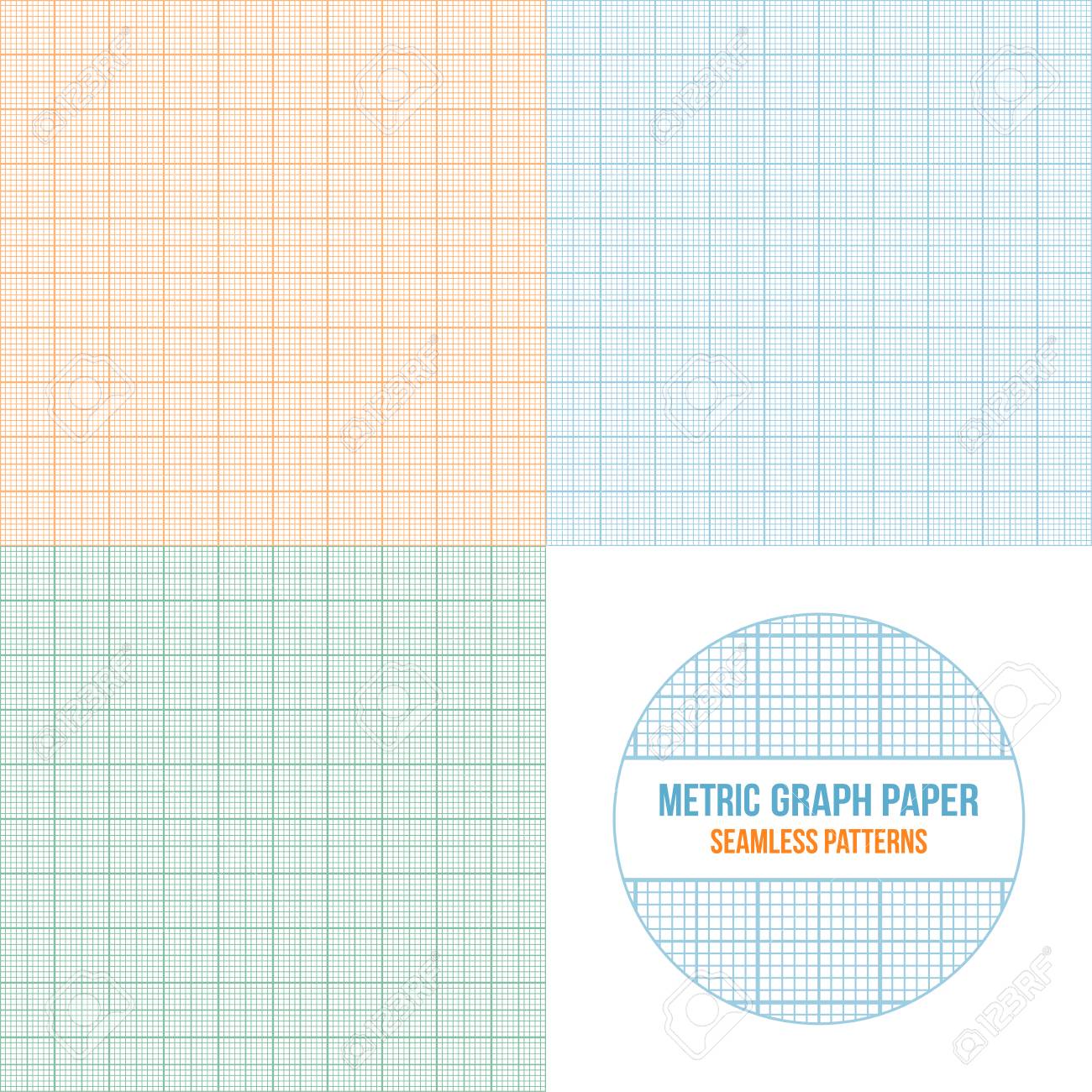 a vector metric graph paper seamless patterns set 1mm grid accented a4 1mm graph paper
