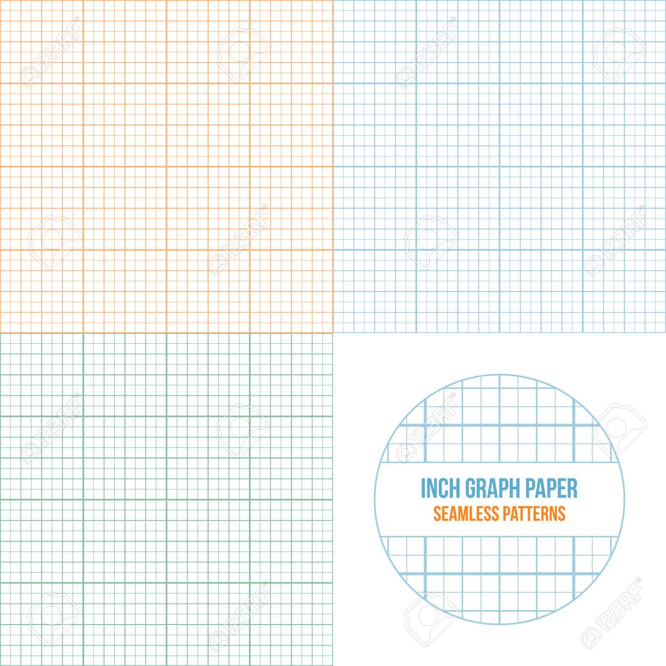 ensemble de patrons sans soudure de vecteur graphique de papier sans on graph paper