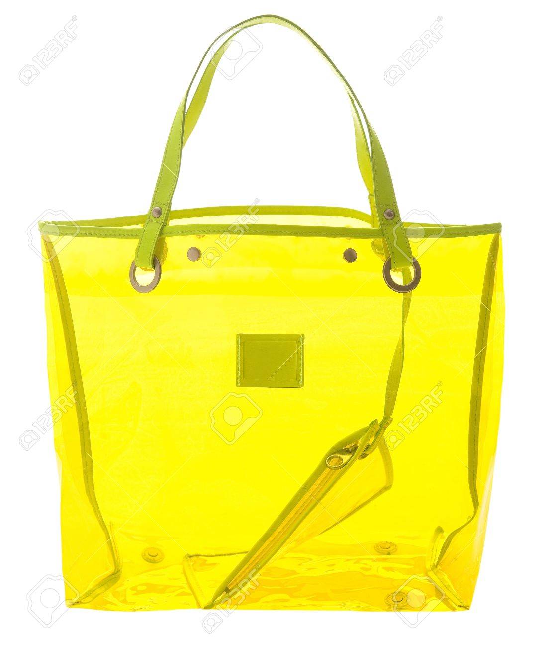 sac transparent jaune