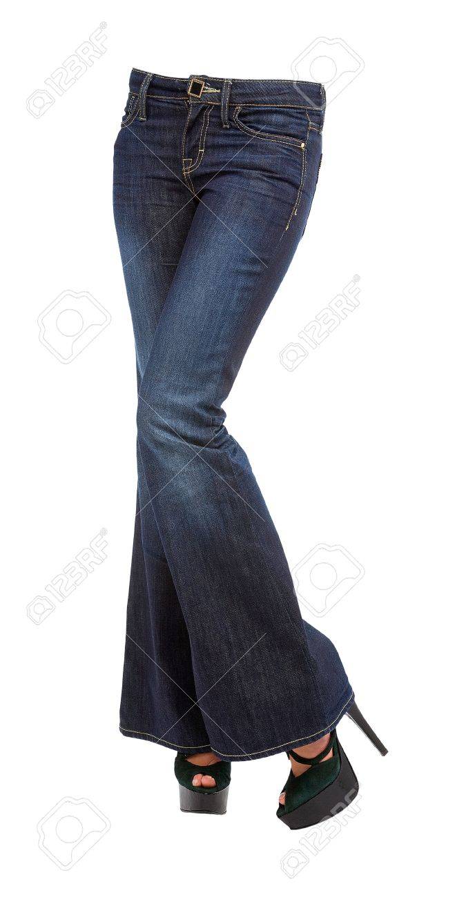 pantalones vaqueros negros campana