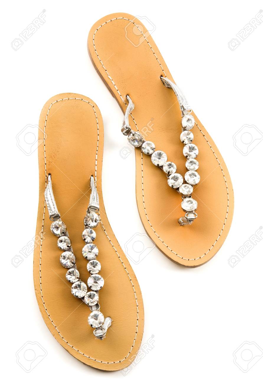 crystal flip flop sandals