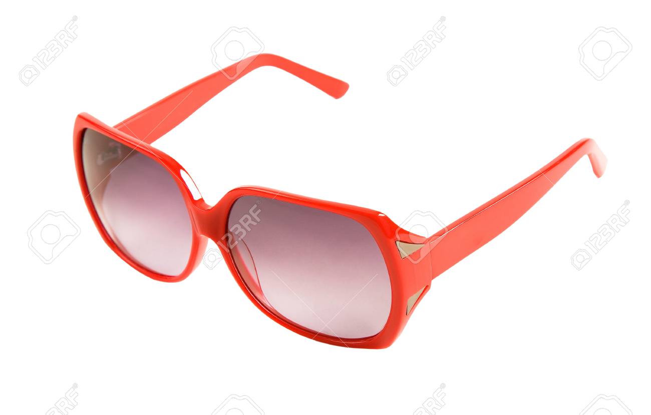 red rimmed sunglasses