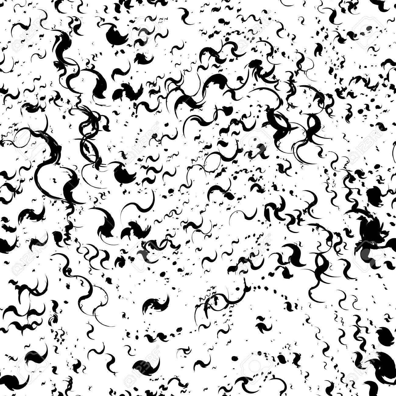 グランジ背景テクスチャのシームレスな模様がにじみます モノクロの背景 黒と白の汚れたテンプレート 水でインクします のイラスト素材 ベクタ Image