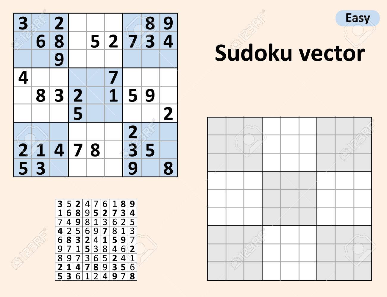 symmetrical sudoku with answers vector set sudoku blank template sudoku blank