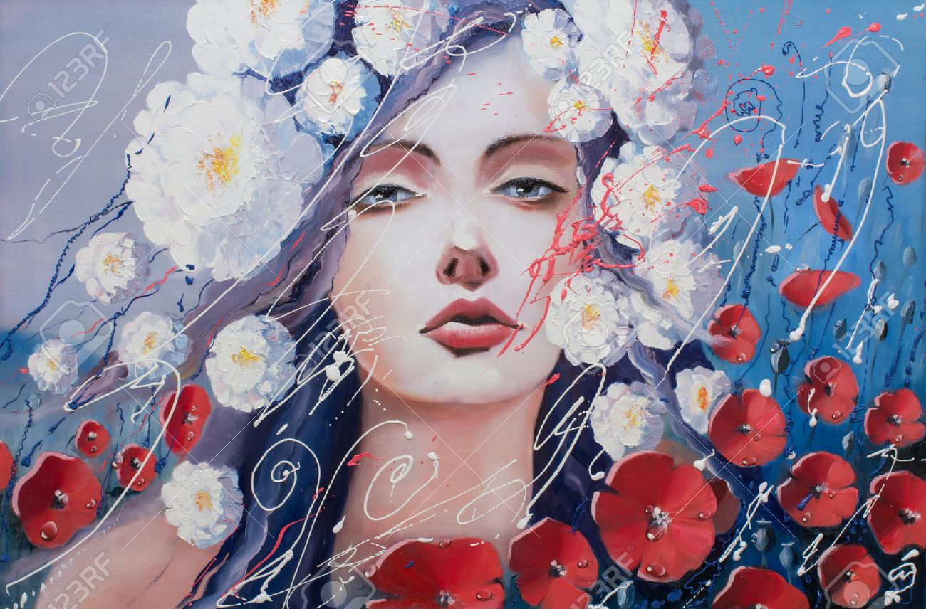 ビーナスの涙 オリジナルの油絵 悲しみで金星に似ている女性のファンタジーの肖像画 の写真素材 画像素材 Image ビーナスの涙 オリジナルの油絵 悲しみで金星に似ている女性のファンタジーの肖像画 の写真素材 画像素材 Image