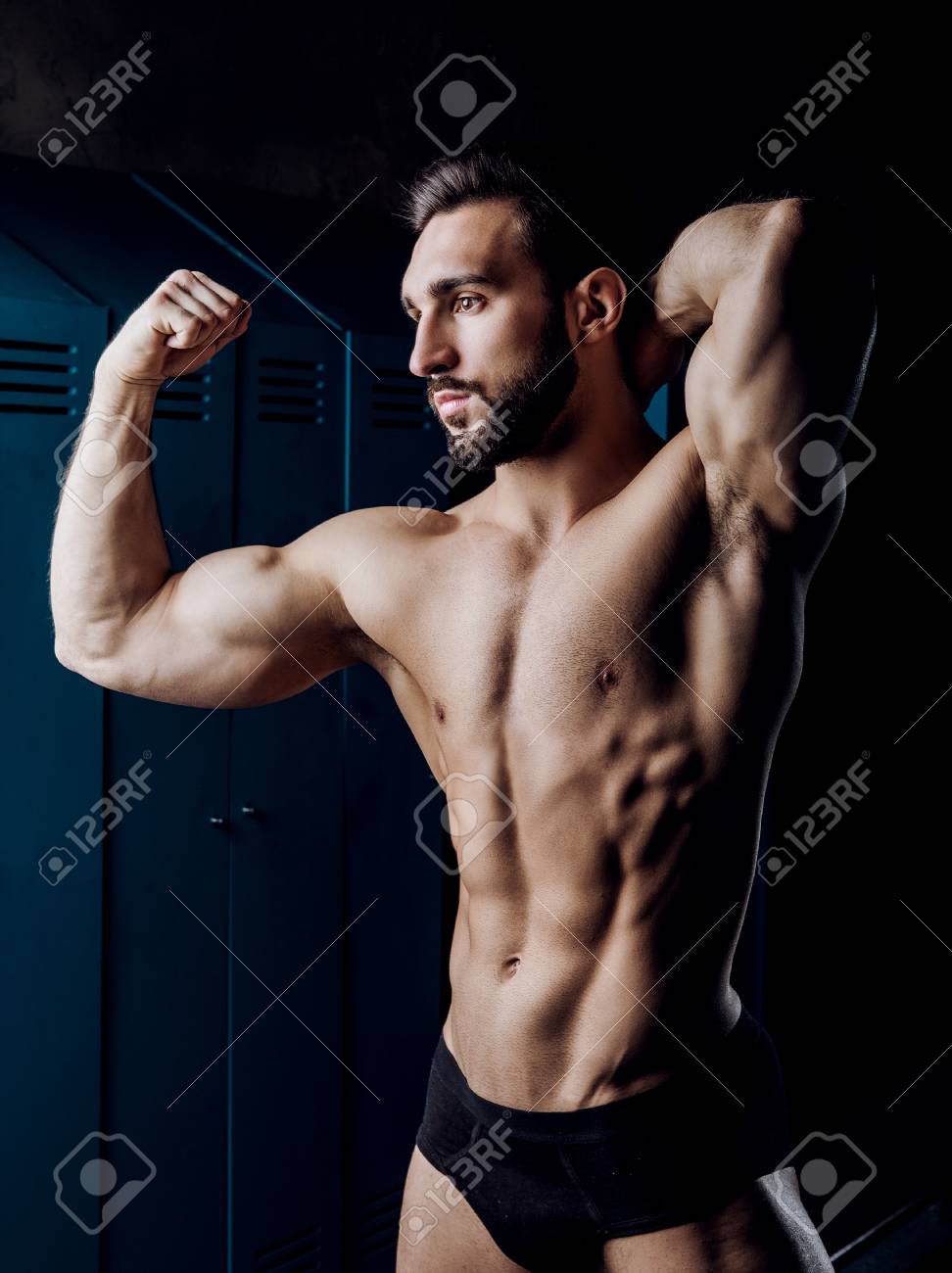 Working out in the locker room