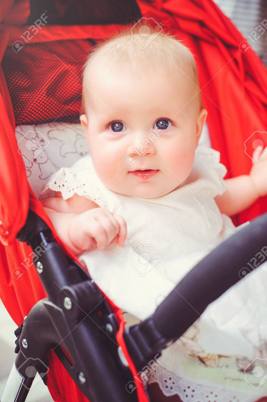 red stroller for girl