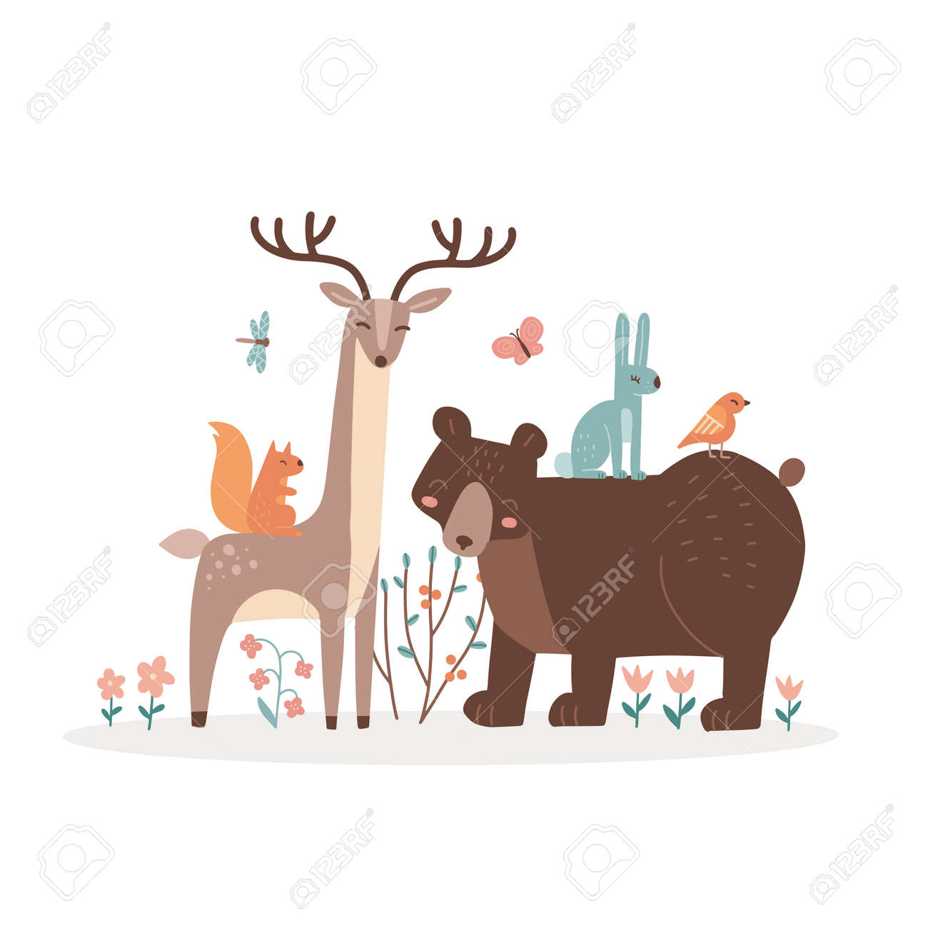 Quadro Infantil Desenho Coelho Animal