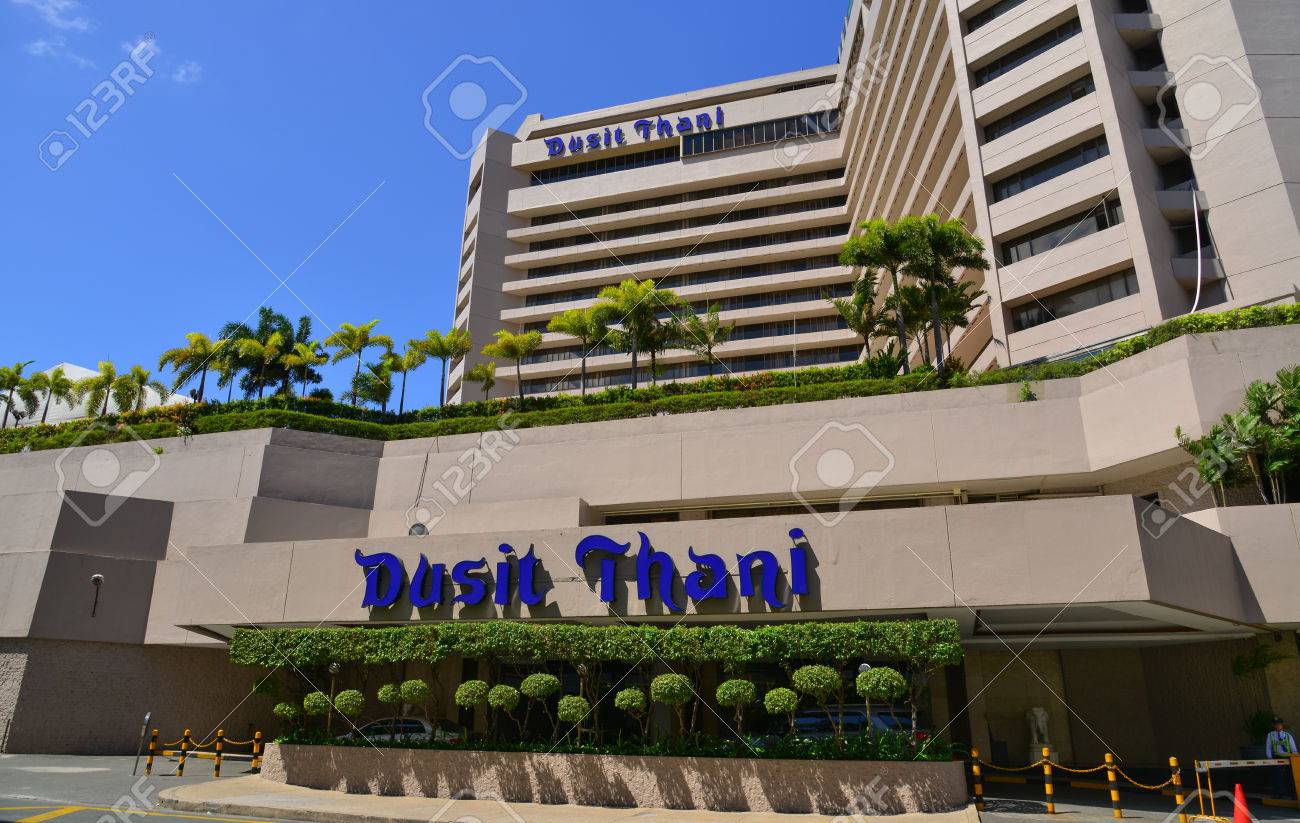 Manila Philippines Apr 14 2017 Facade Of Dusit Thani Hotel - 