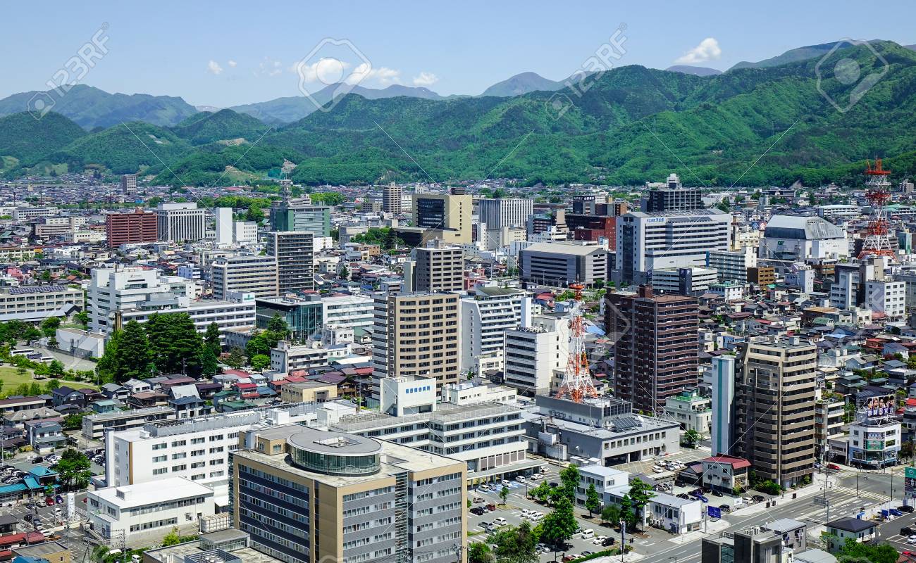 Yamagata Japan May 19 17 Many Buildings At Yamagata City In Tohoku Japan Yamagata Is Located In Tohoku Northeastern Region On Honshu Main Island Stock Photo Picture And Royalty Free Image Image