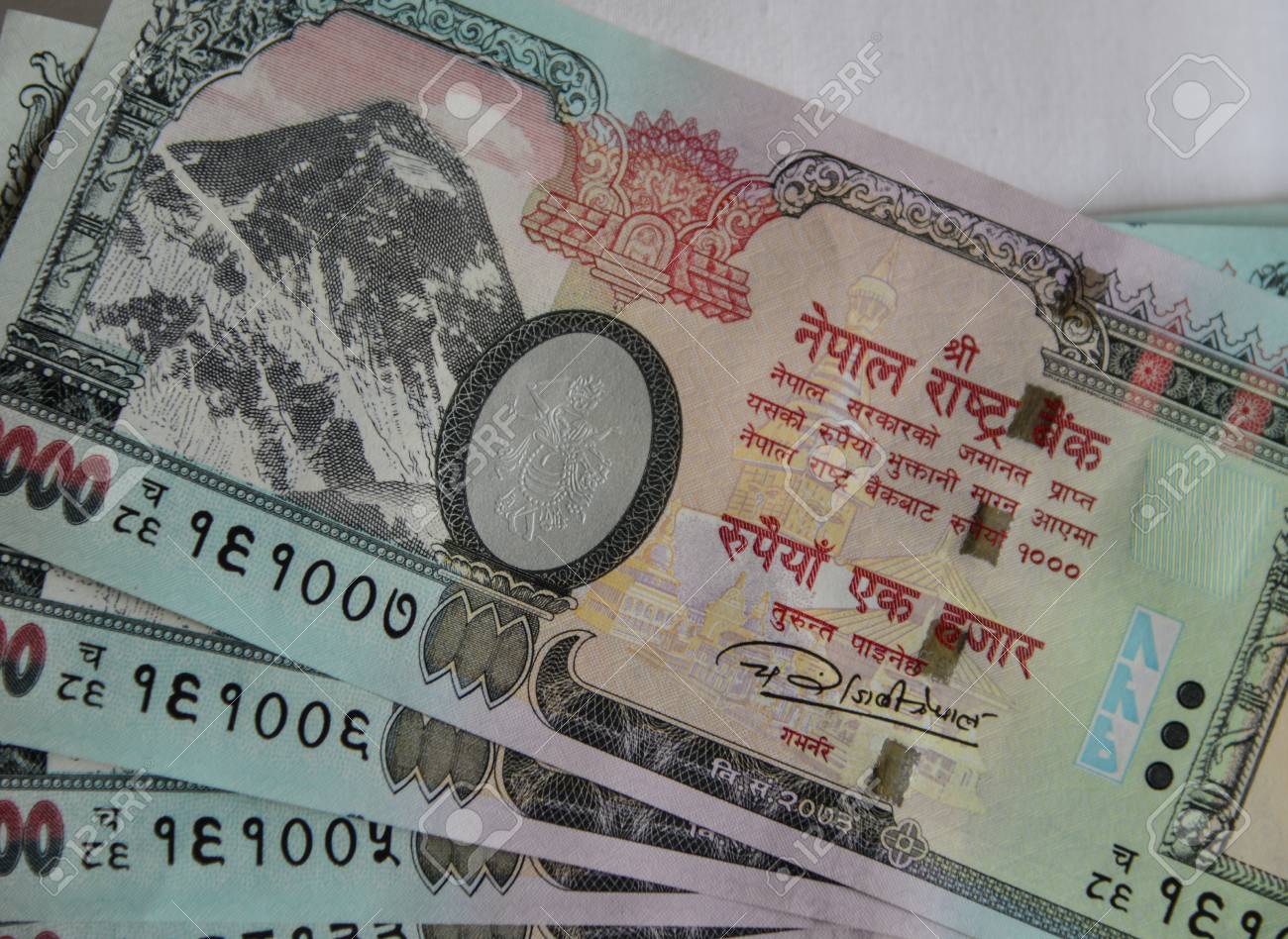 Nepalese Banknotes 1000 Rupees. The Issuance Of The Currency Is