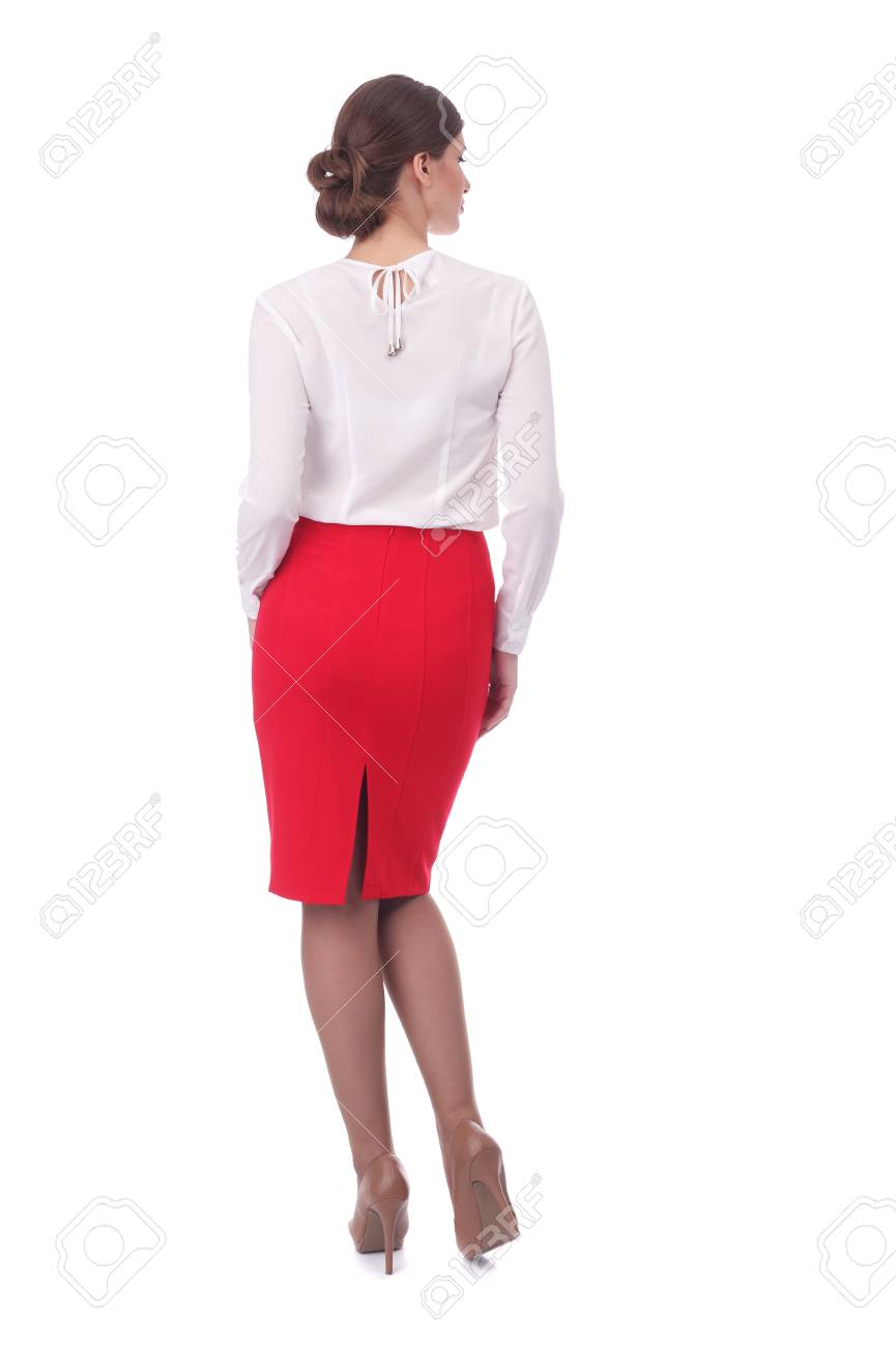 red formal blouse