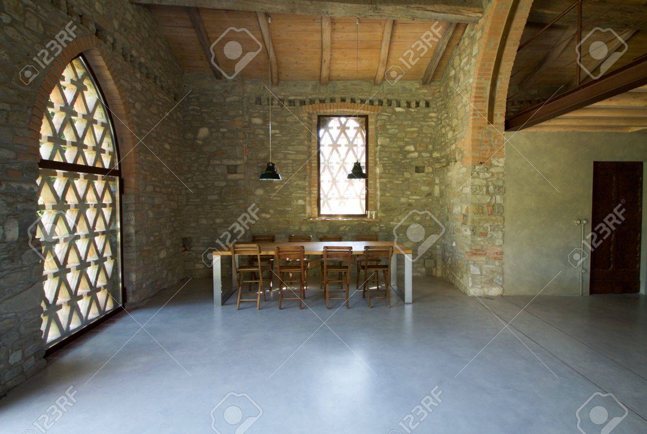 Interior Of Loft With Mezzanine In The Hills Stock Photo, Picture ... Interior Of Loft With Mezzanine In The Hills Stock Photo, Picture ...