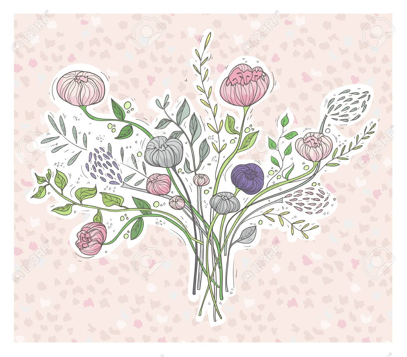 Adorable floral record. Printable wall artwork with bouquets. Vector.. image relating to Free Printable Wall Art Flowers referred to as Lovable floral heritage. Printable wall artwork with bouquets. Vector..