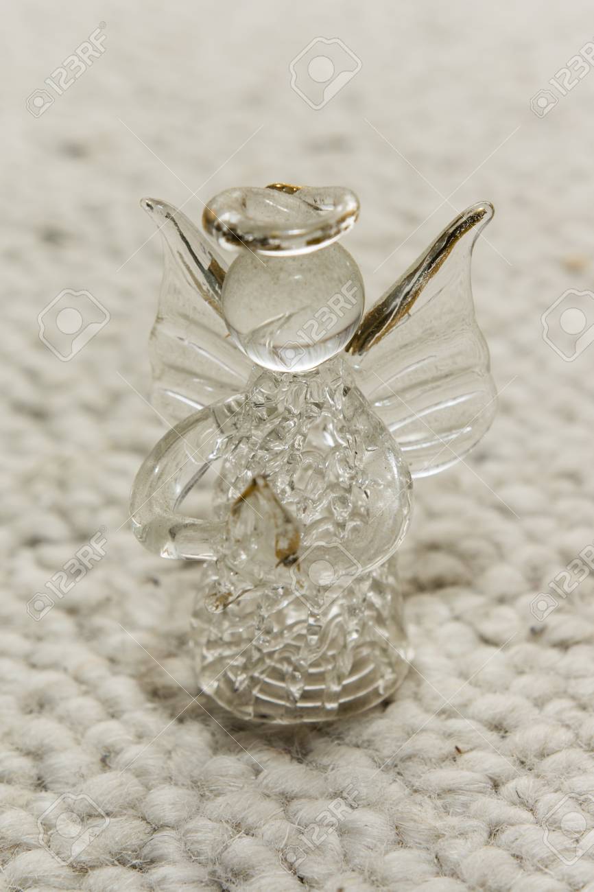 天使ガラス製置物