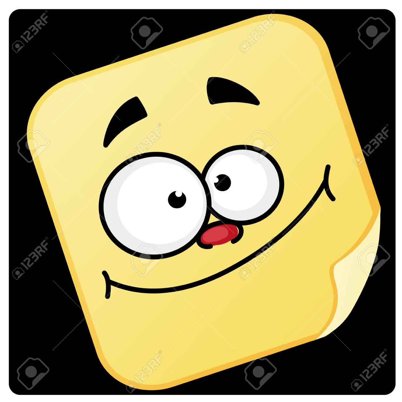 Download A Yellow Squared Face With A Big Smile In Its Face Royalty Free Cliparts Vectors And Stock Illustration Image 24219795 PSD Mockup Templates