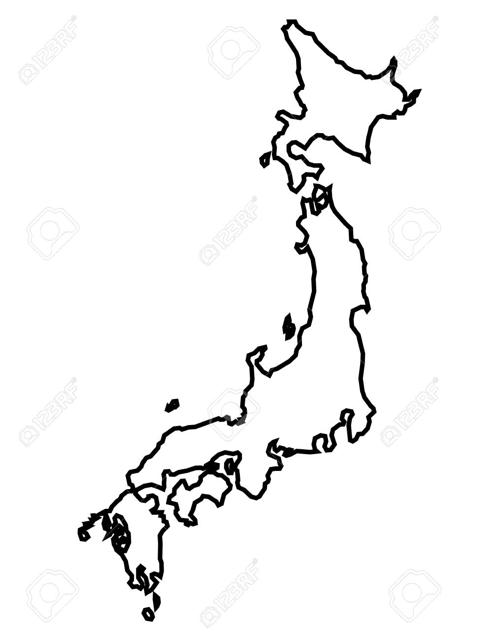 Carte Japonaise Isolee Sur Fond Blanc Illustration Vectorielle Clip Art Libres De Droits Vecteurs Et Illustration Image