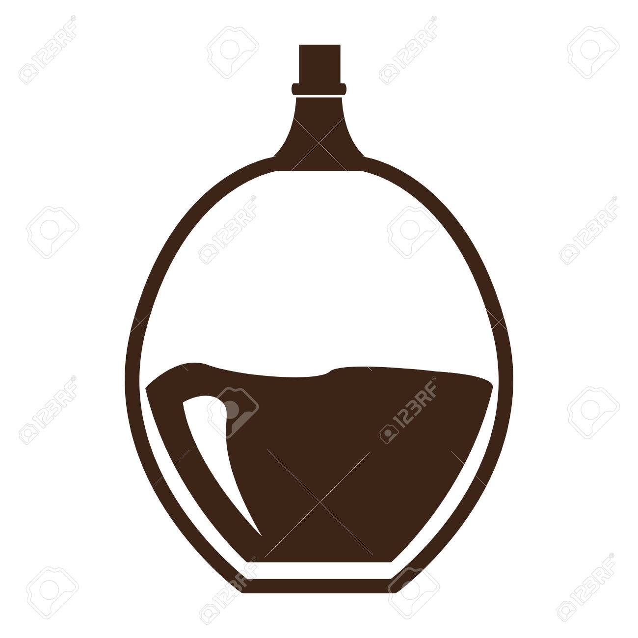 ローション フラスコ ベクトル図の隔離されたシルエット のイラスト素材 ベクタ Image