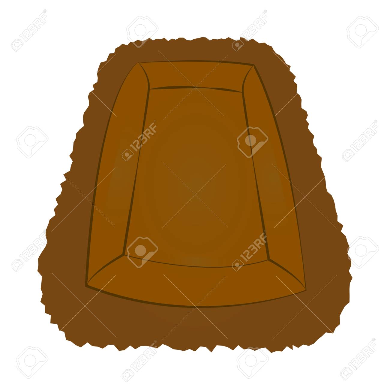 孤立したわらゆりかご デジタル生成画像 漫画イラストのイラスト素材 ベクタ Image