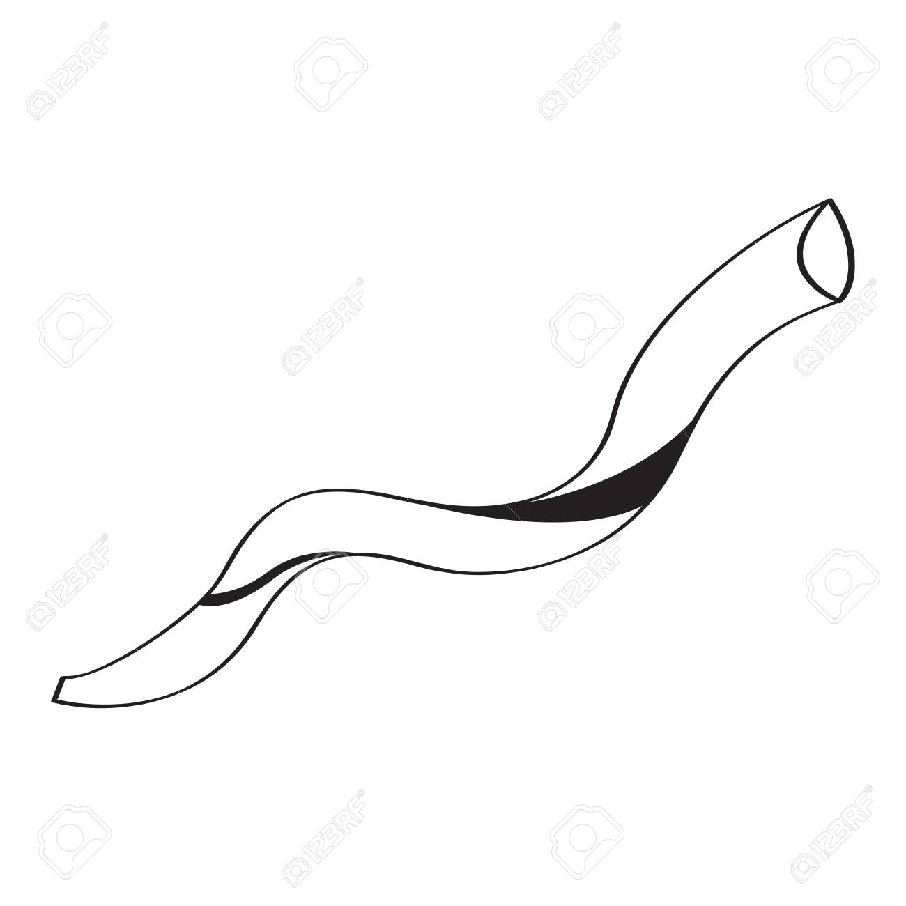 jewish shofar outline shofar template