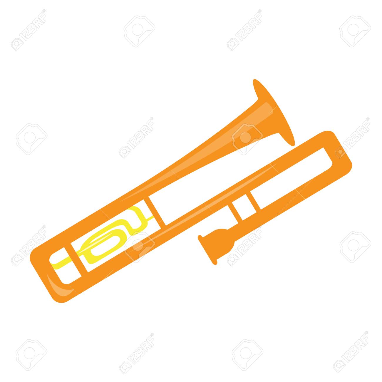 分離トロンボーンアイコン 楽器のイラスト素材 ベクタ Image