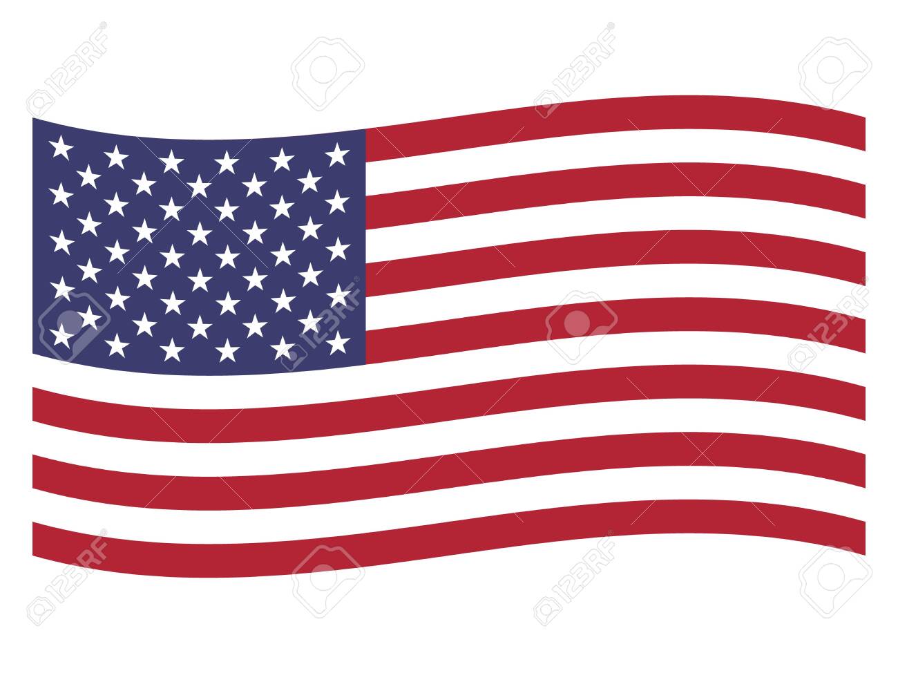 Waving Flat Flag Of North American Country Of United States Of America  Royalty Free Cliparts, Vectors, And Stock Illustration. Image 138223812.