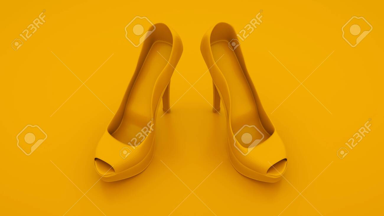 yellow womens shoes heels