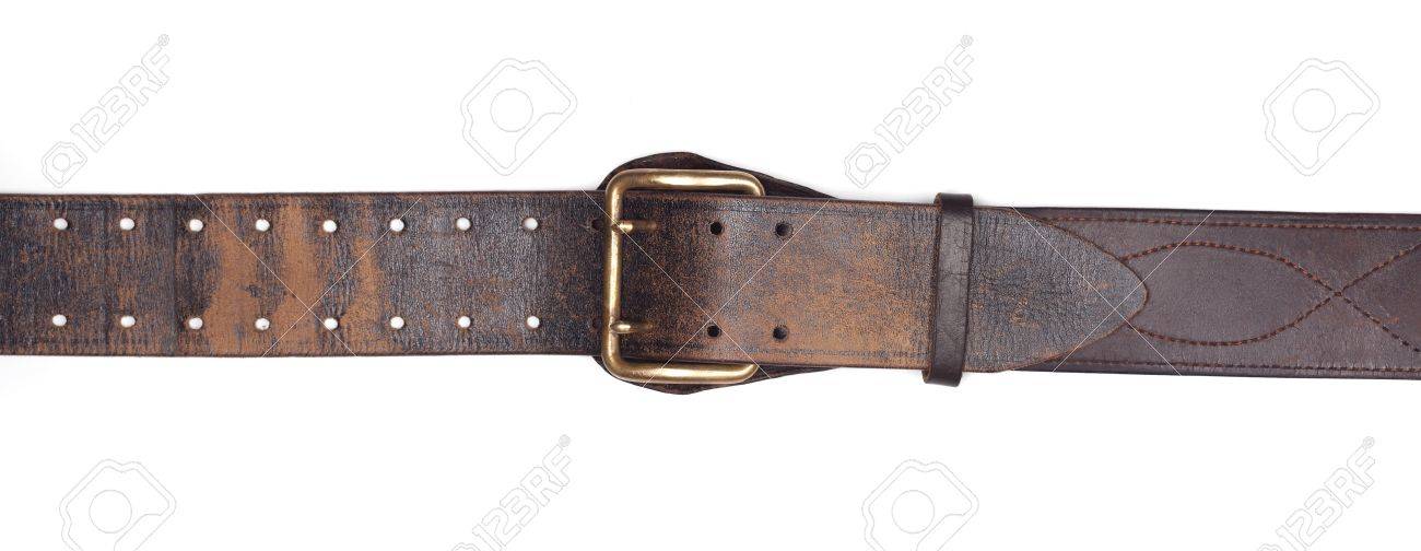 old leather belts