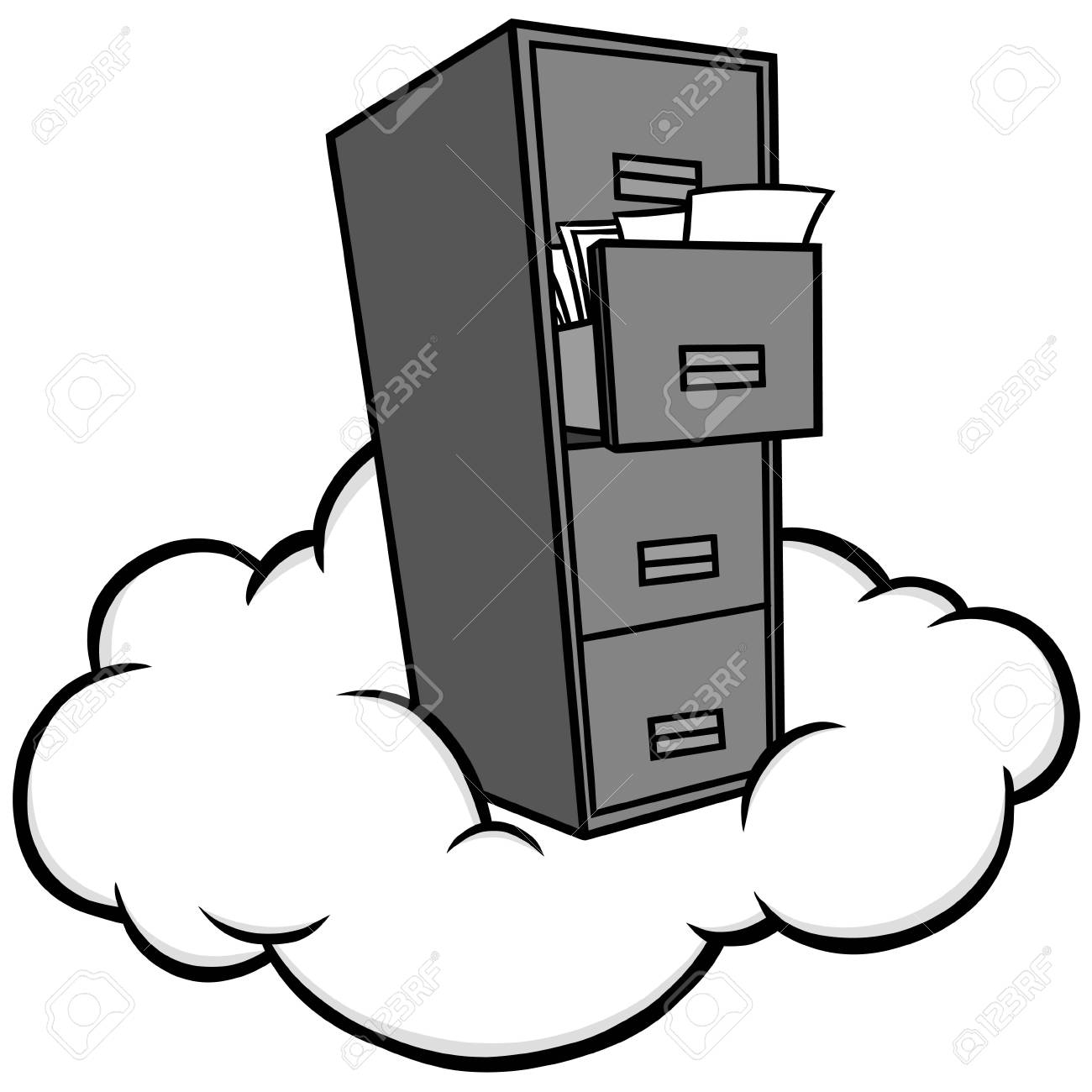 Cloud Storage Illustration A Vector Cartoon Illustration Of A