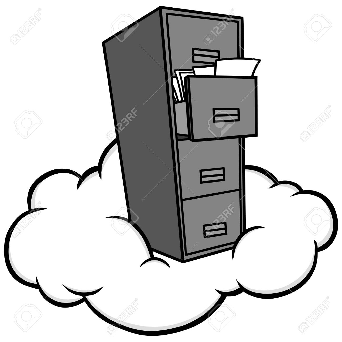 Cloud Storage Illustration A Vector Cartoon Illustration Of A