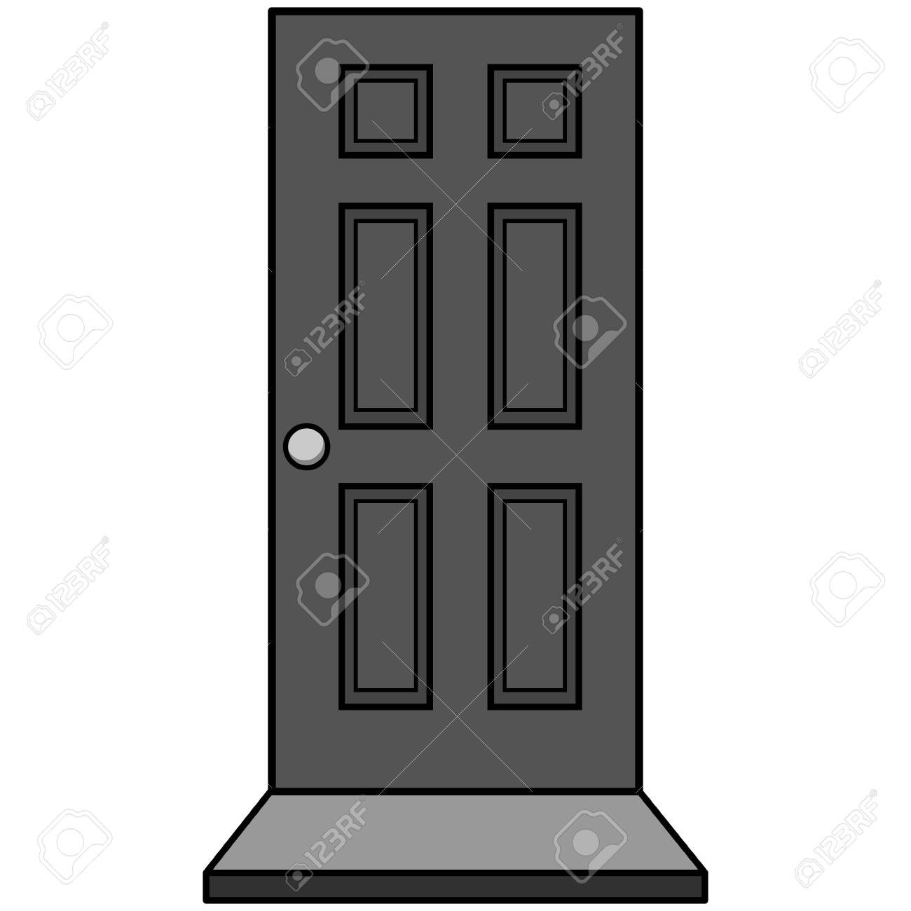 Porte Avec Le Toit Illustration De La Porte Une Illustration De Dessin Anime D 39 Une Porte Avec Des Maisons De Toit Clip Art Libres De Droits Vecteurs Et Illustration Image