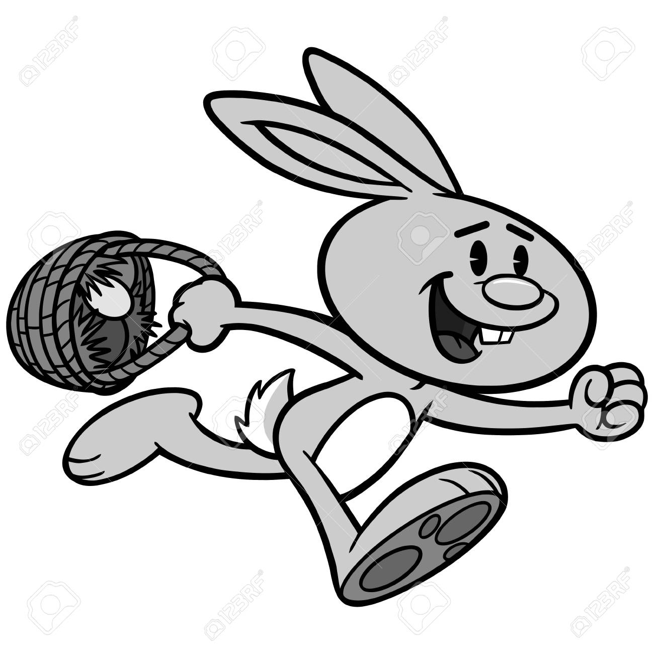 Easter Egg Hunt Illustration - A vector cartoon illustration.. Easter Egg Hunt Illustration - A vector cartoon illustration..