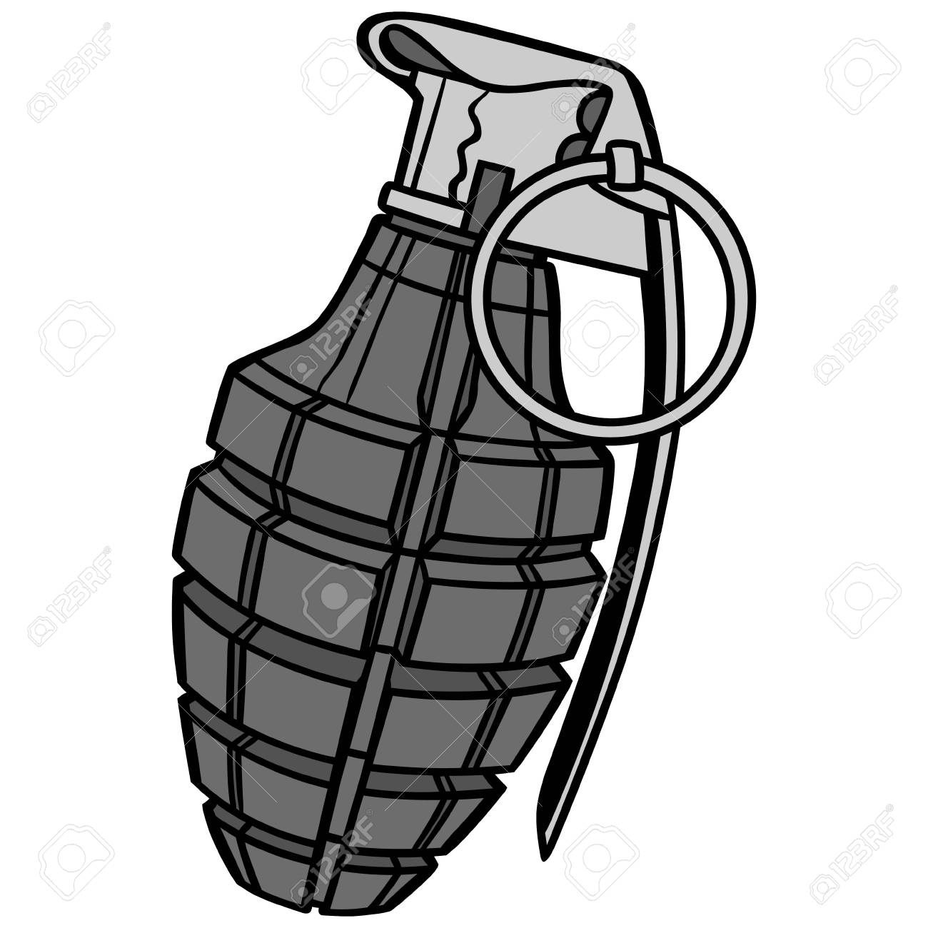 Illustration De Grenade A Main Une Illustration De Dessin Anime De Vecteur D Une Grenade A Main Militaire Clip Art Libres De Droits Vecteurs Et Illustration Image
